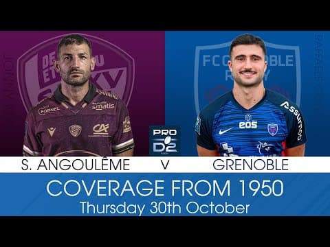 THURSDAY NIGHT LIGHTS! | LIVE PRO D2 | Soyaux Angoulême v Grenoble