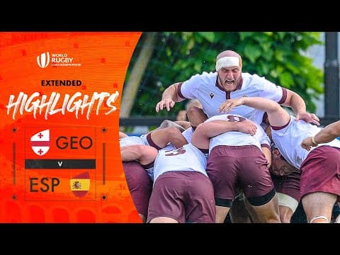 Putting on a SHOW 👏 | Georgia v Spain | World Rugby U20 Championship | Extended Highlights