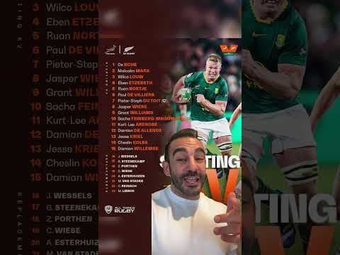 Springbok team to take on the All Blacks #Rugby #Reaction #Springboks