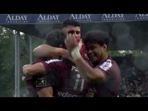 TOP 14 - Essai de Louis BIELLE-BIARREY (UBB) - Aviron Bayonnais - Union Bordeaux-Bègles