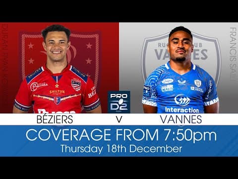 THURSDAY NIGHT LIGHTS! | LIVE PRO D2 | Béziers v Vannes